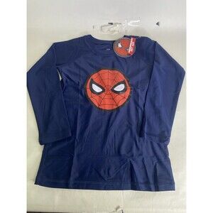 Marvel Spider-Man Blue Rash Guard Swim Swimwear Top ONLY Boys Size 8